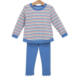 Trotter Street Kids Reagan Hampton Stripe Pant Set