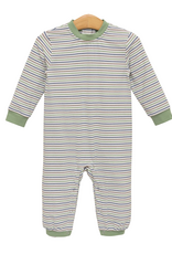 Trotter Street Kids TSF26 Miller Romper Pine Cove Stripe