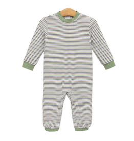 Trotter Street Kids Miller Romper Pine Cove Stripe
