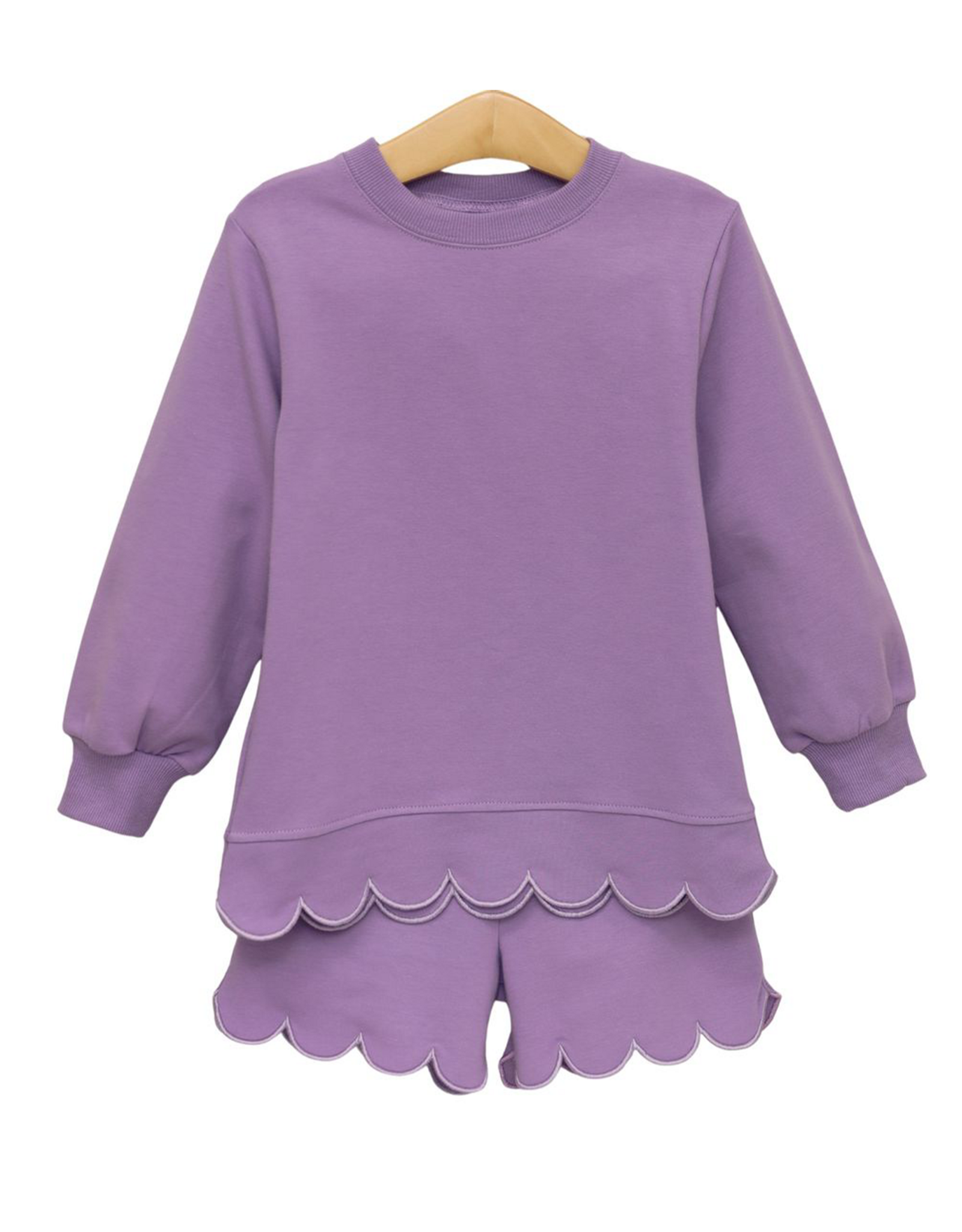 Trotter Street Kids TSF26 Sophia Scalloped Set Lavender