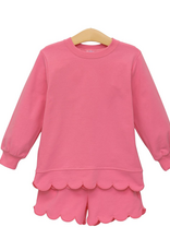 Trotter Street Kids TSF26 Sophia Scalloped Set Pink