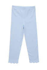 Trotter Street Kids TSF26 Scalloped Legging Blue Microgingham