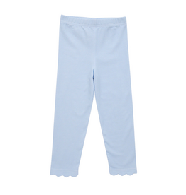 Trotter Street Kids Scalloped Legging Blue Microgingham