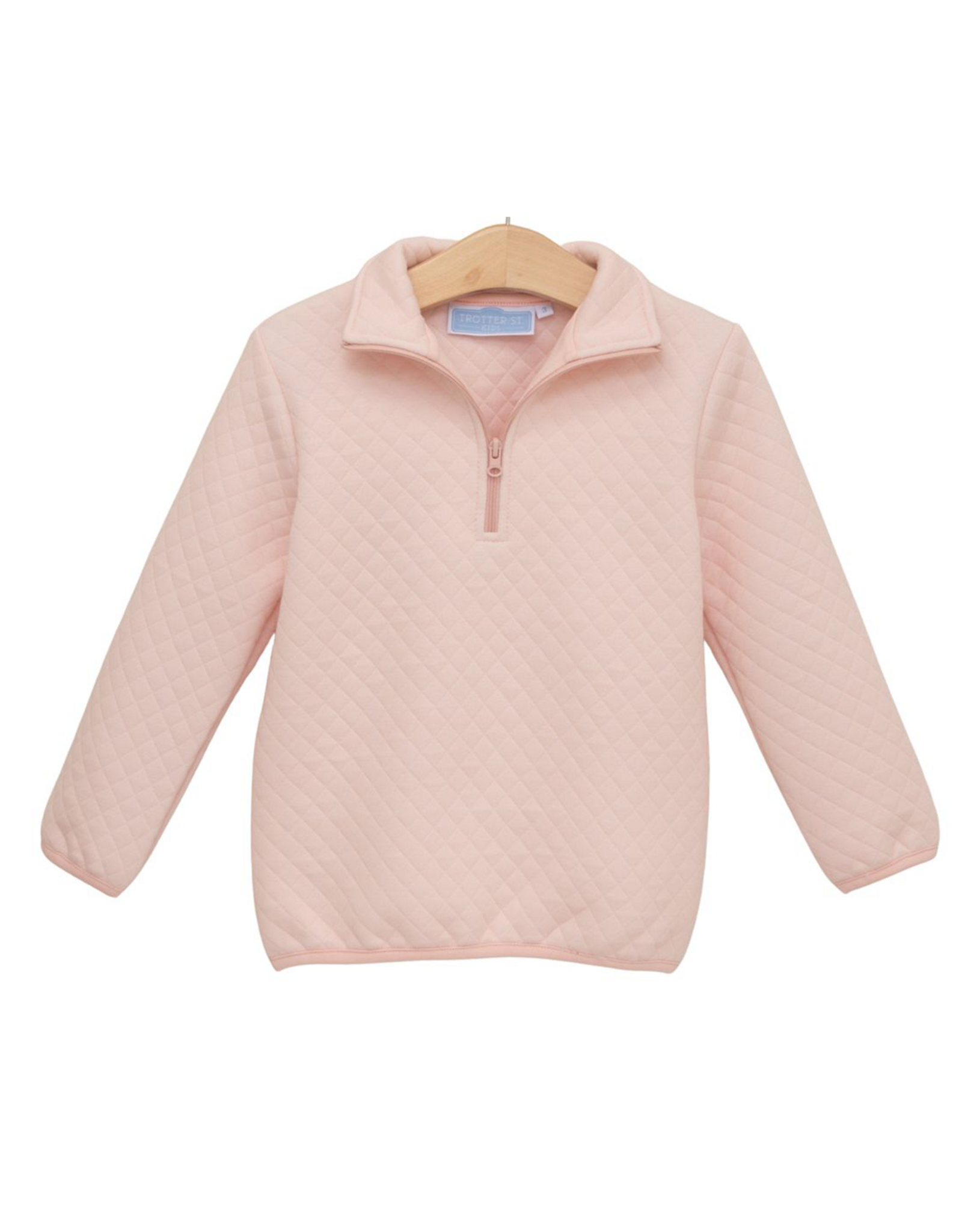 Trotter Street Kids TSF26 1/4 Quilted Pullover Light Pink