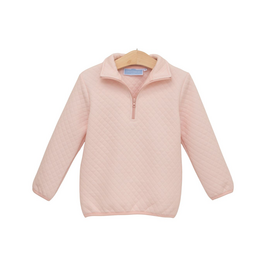 Trotter Street Kids 1/4 Quilted Pullover Light Pink
