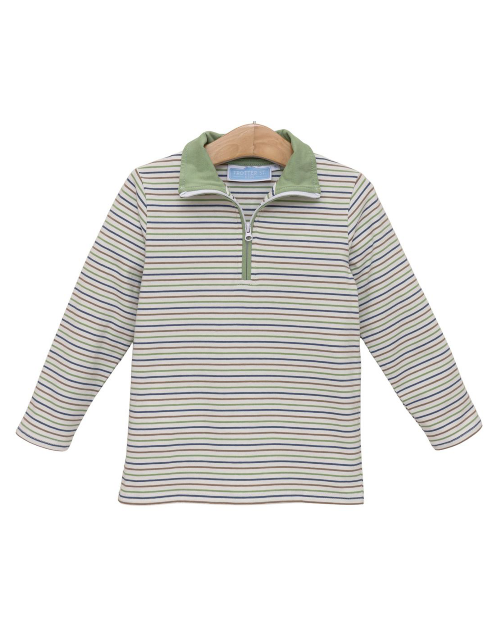 Trotter Street Kids TSF26 Tucker Pullover Pine Cove Stripe