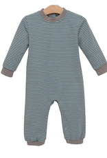 Trotter Street Kids TSF26 Miller Romper Sage Stripe/Blue