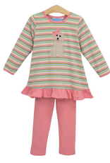 Trotter Street Kids TSF26 Puppy Ruffle Pant Set