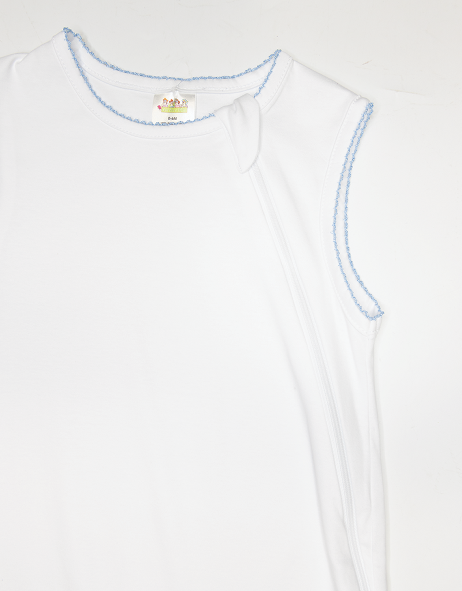 Zsa Zsa & Lolli ZZL Picot Trim Baby Sleep Sack BLUE