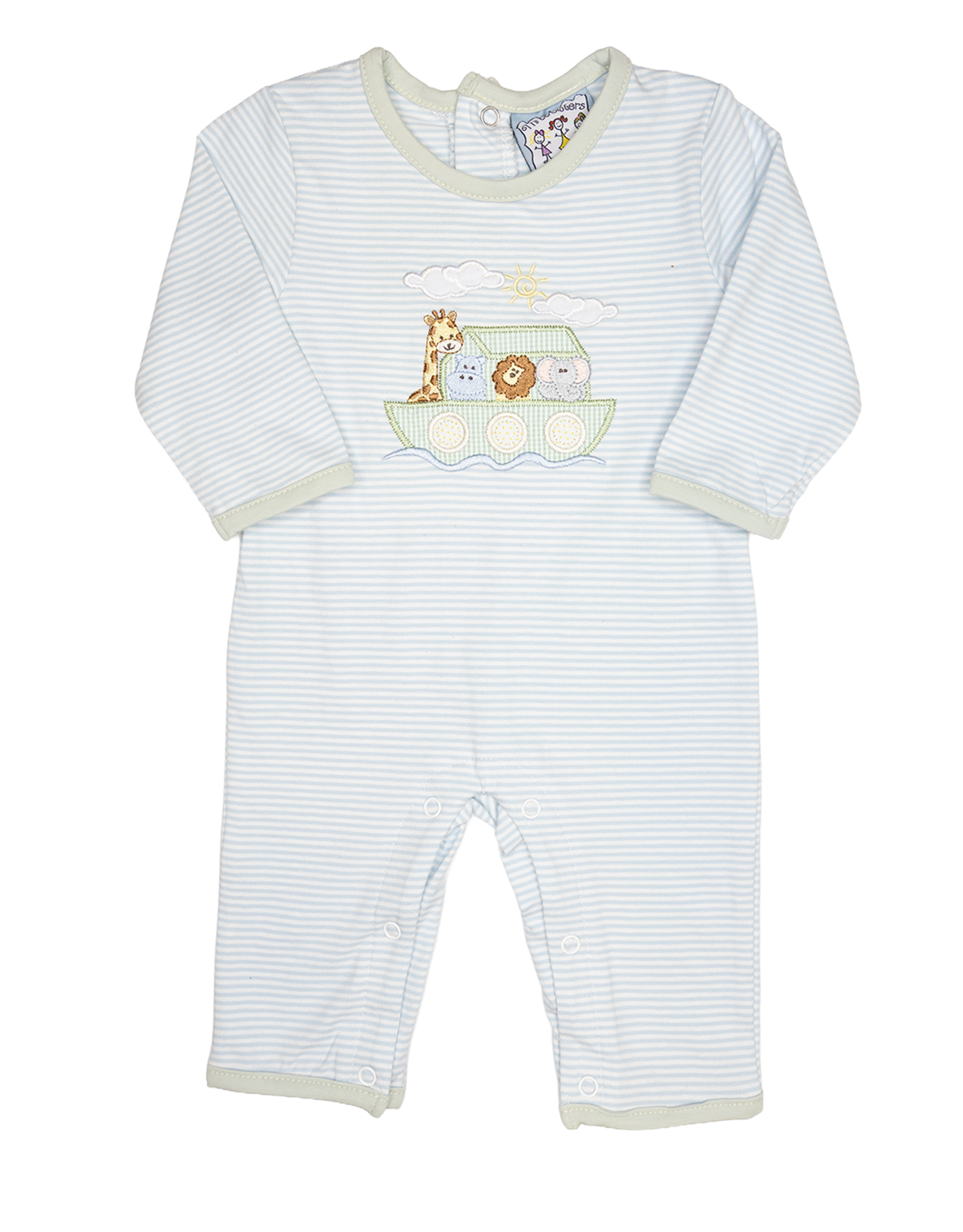 Three Sisters 839 Stripe Noah Ark Romper