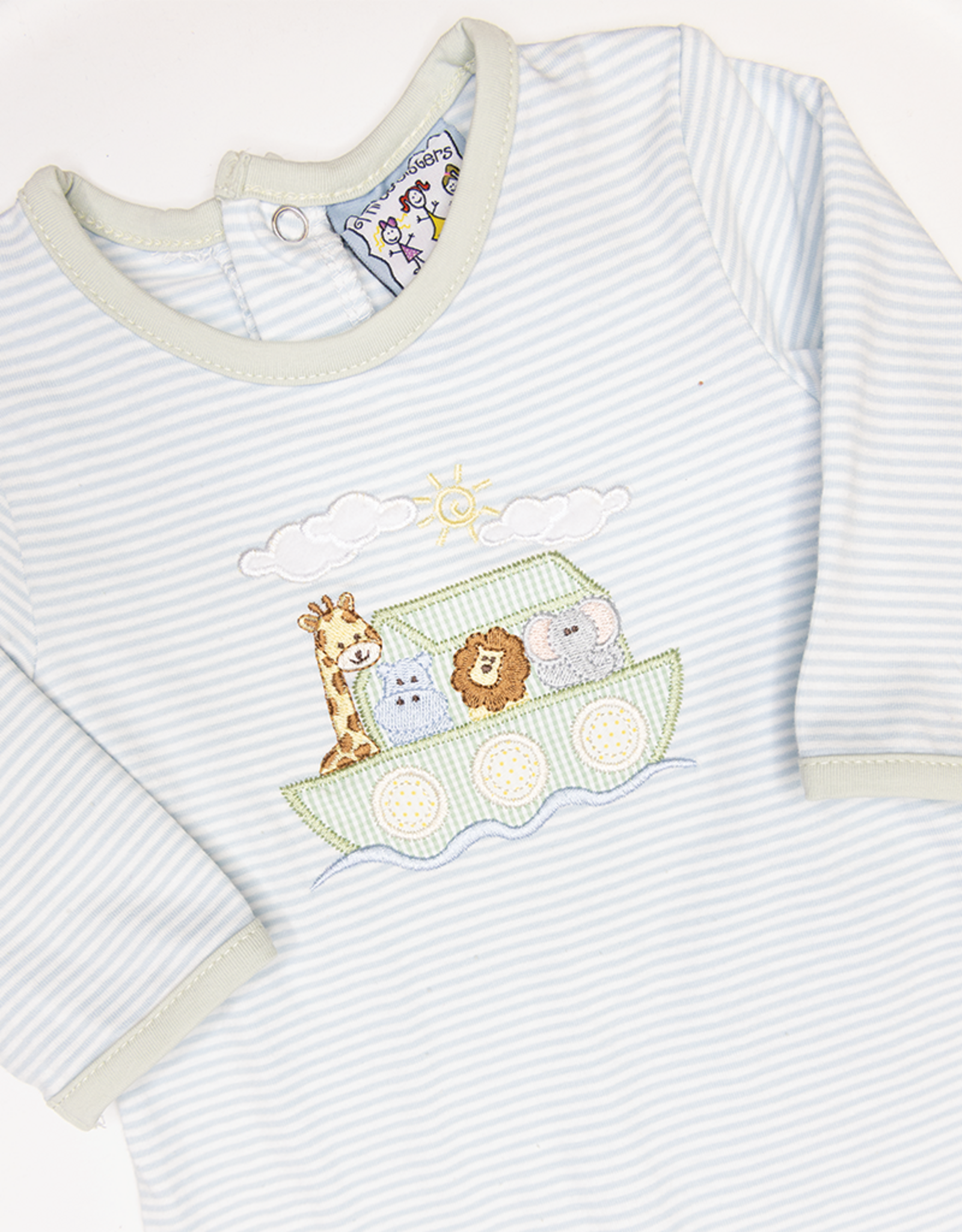 Three Sisters 839 Stripe Noah Ark Romper