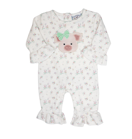 Three Sisters Pig Applique Romper