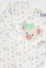 Three Sisters 884  Pig Applique Romper
