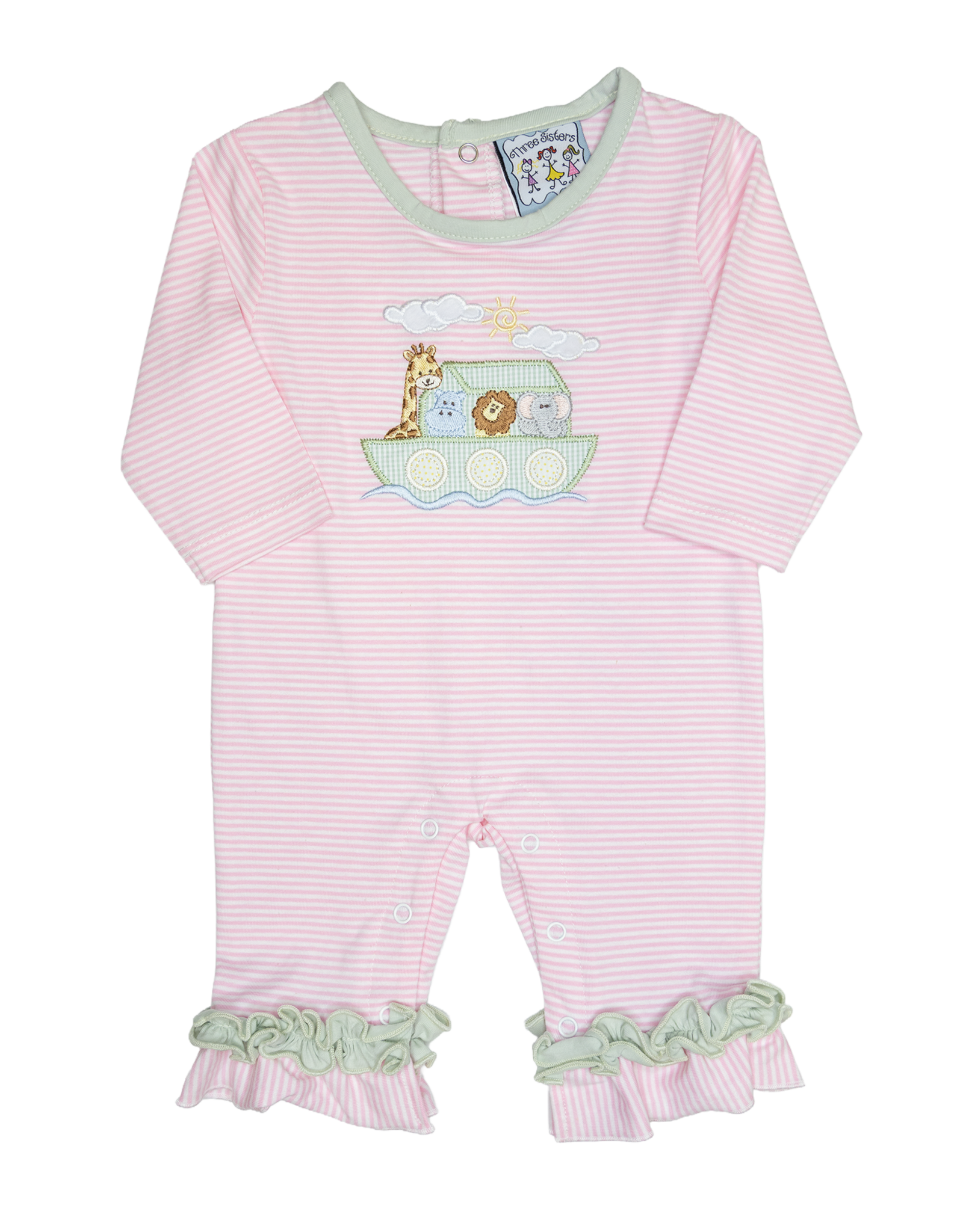 Three Sisters 838 PINK Noah Ark Romper