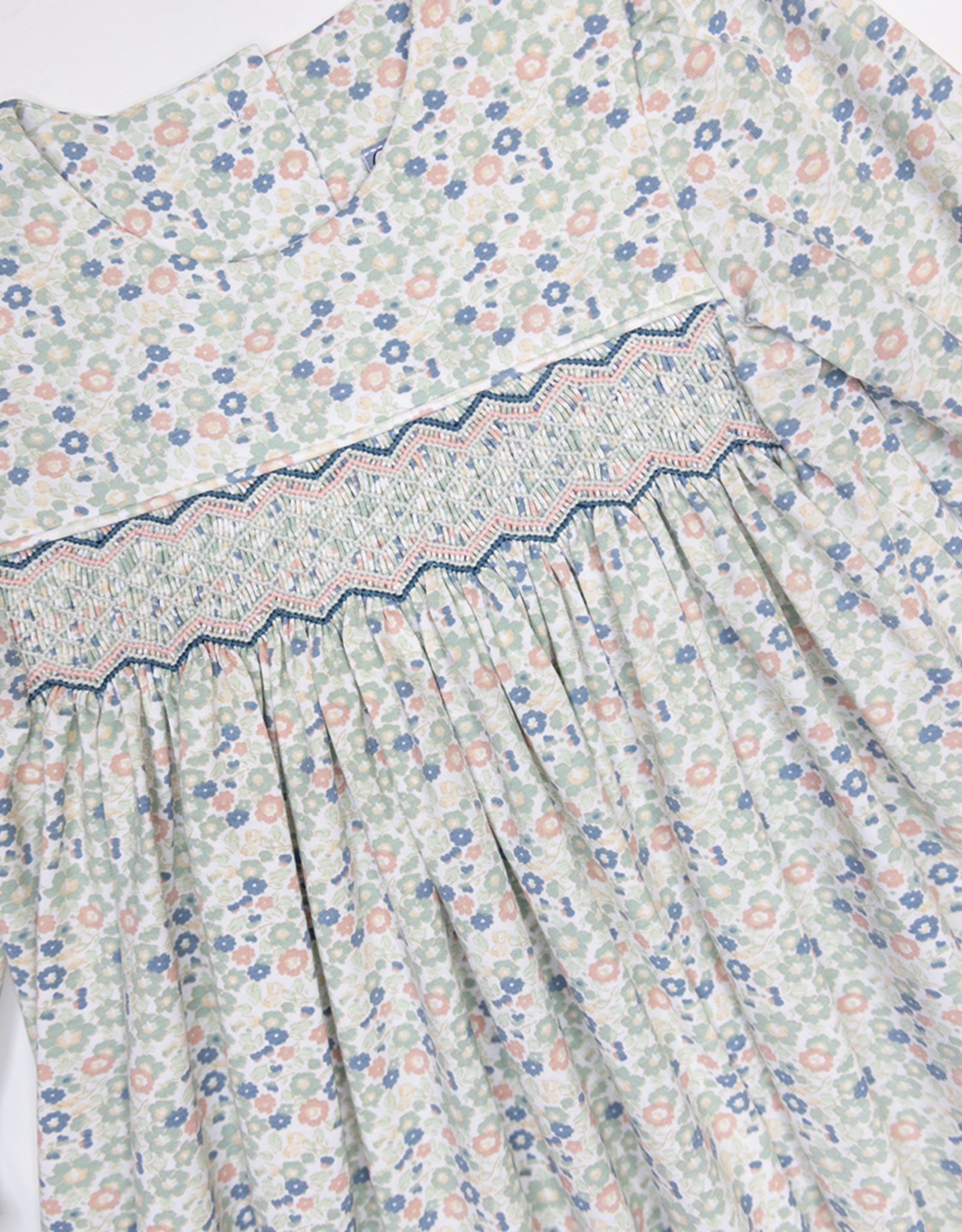 Three Sisters 745 Vintage Ditsy Floral Smocked Dress