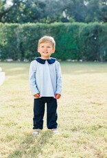 Trotter Street Kids TSF26 Archie Bloomer Pant Set Lt. Blue Stripe/Navy