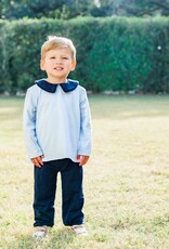 Trotter Street Kids TSF26 Archie Bloomer Pant Set Lt. Blue Stripe/Navy