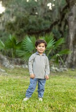 Trotter Street Kids TSF26 Tucker Pullover Set Beige Stipe/Blue