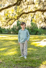 Trotter Street Kids TSF26 Tucker Pullover Set Sage Stripe/Beige