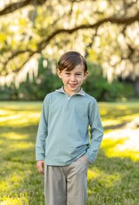 Trotter Street Kids TSF26 Tucker Pullover Set Sage Stripe/Beige