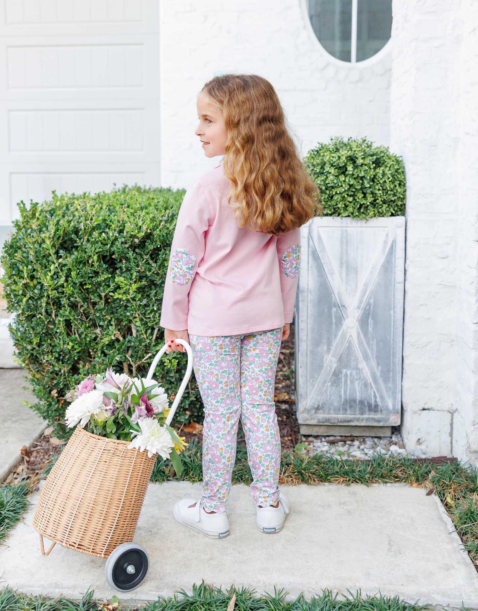 Trotter Street Kids TSF26 Autumn Blooms 1/4 Zip Pant Set