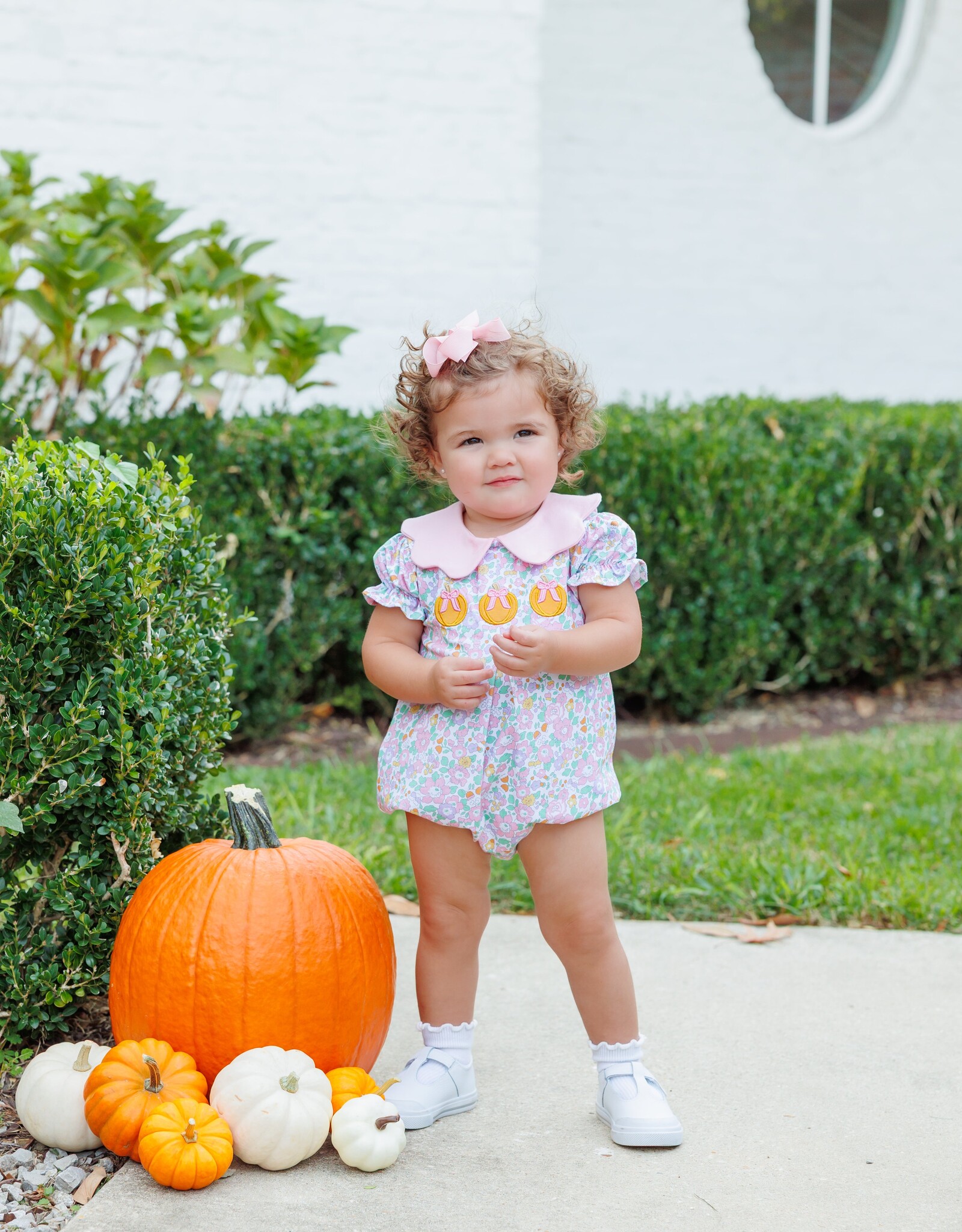 Trotter Street Kids TSF26 Pumpkin Floral Bubble