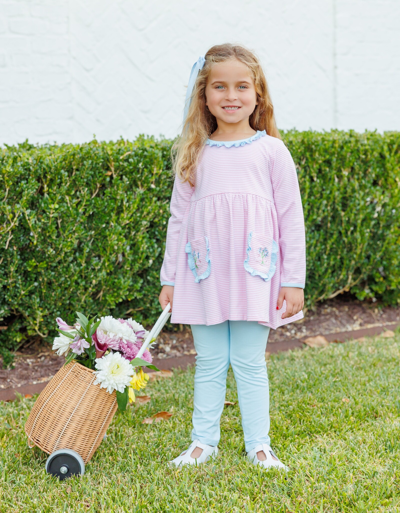 Trotter Street Kids TSF26 Flower Bouquet Pant Set