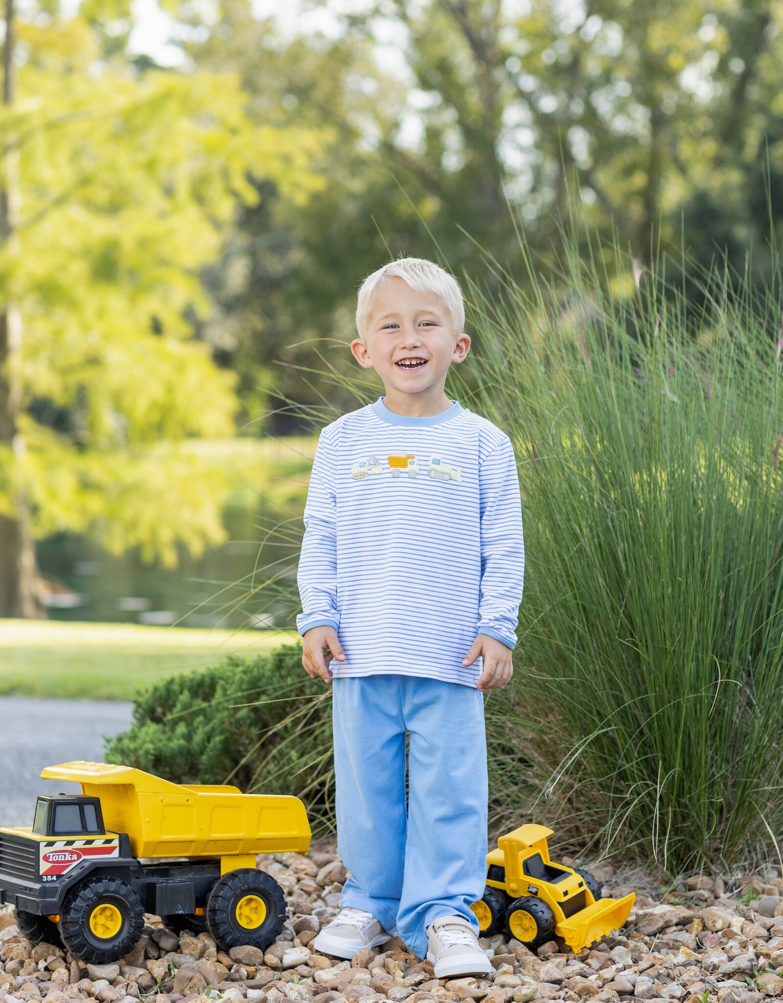 Trotter Street Kids TSF26 Construction Trucks Pant Set
