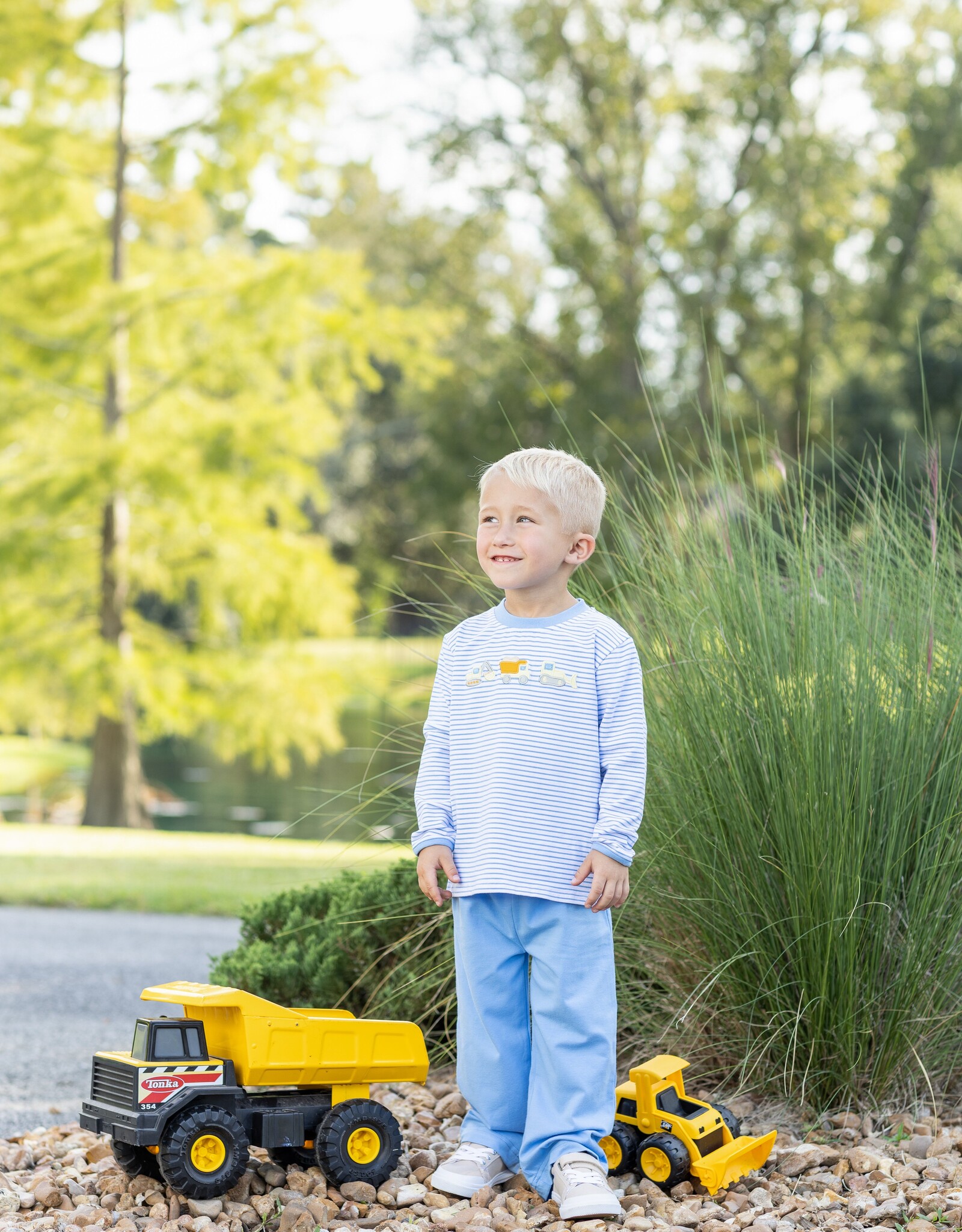 Trotter Street Kids TSF26 Construction Trucks Pant Set