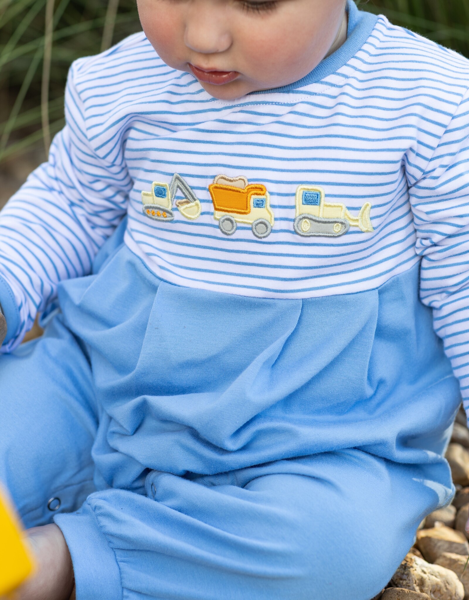 Trotter Street Kids TSF26 Construction Trucks Romper