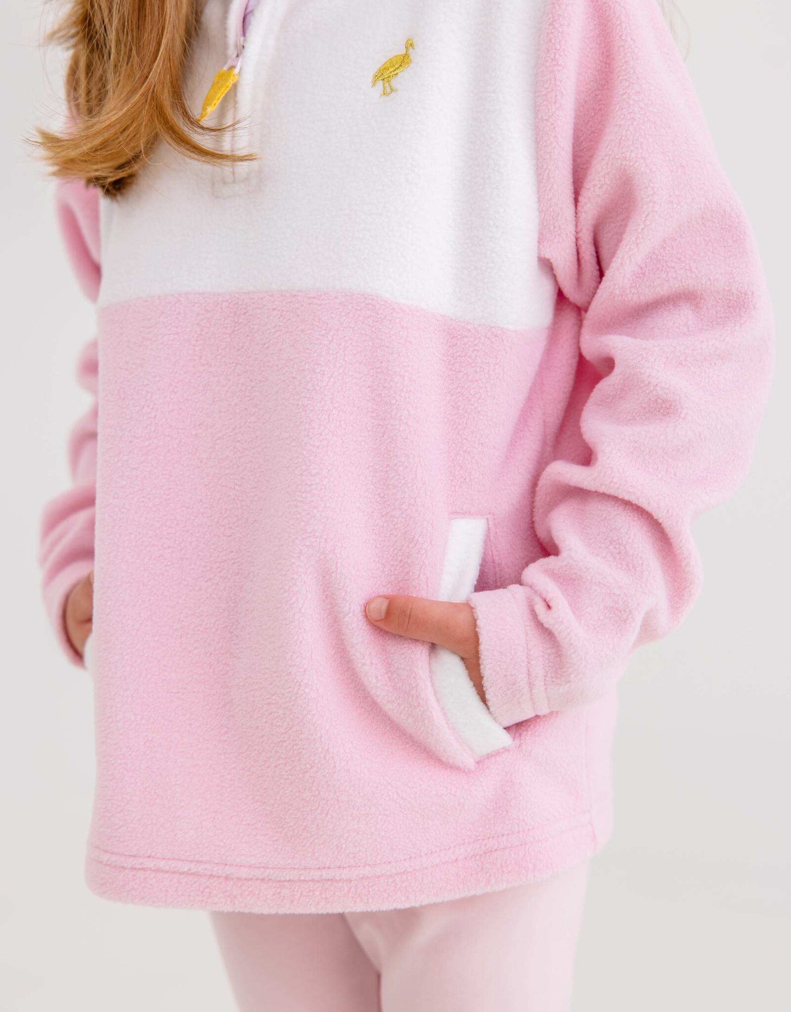 TBBC Hayword Half Zip Fleece Palm Beach Pink/White