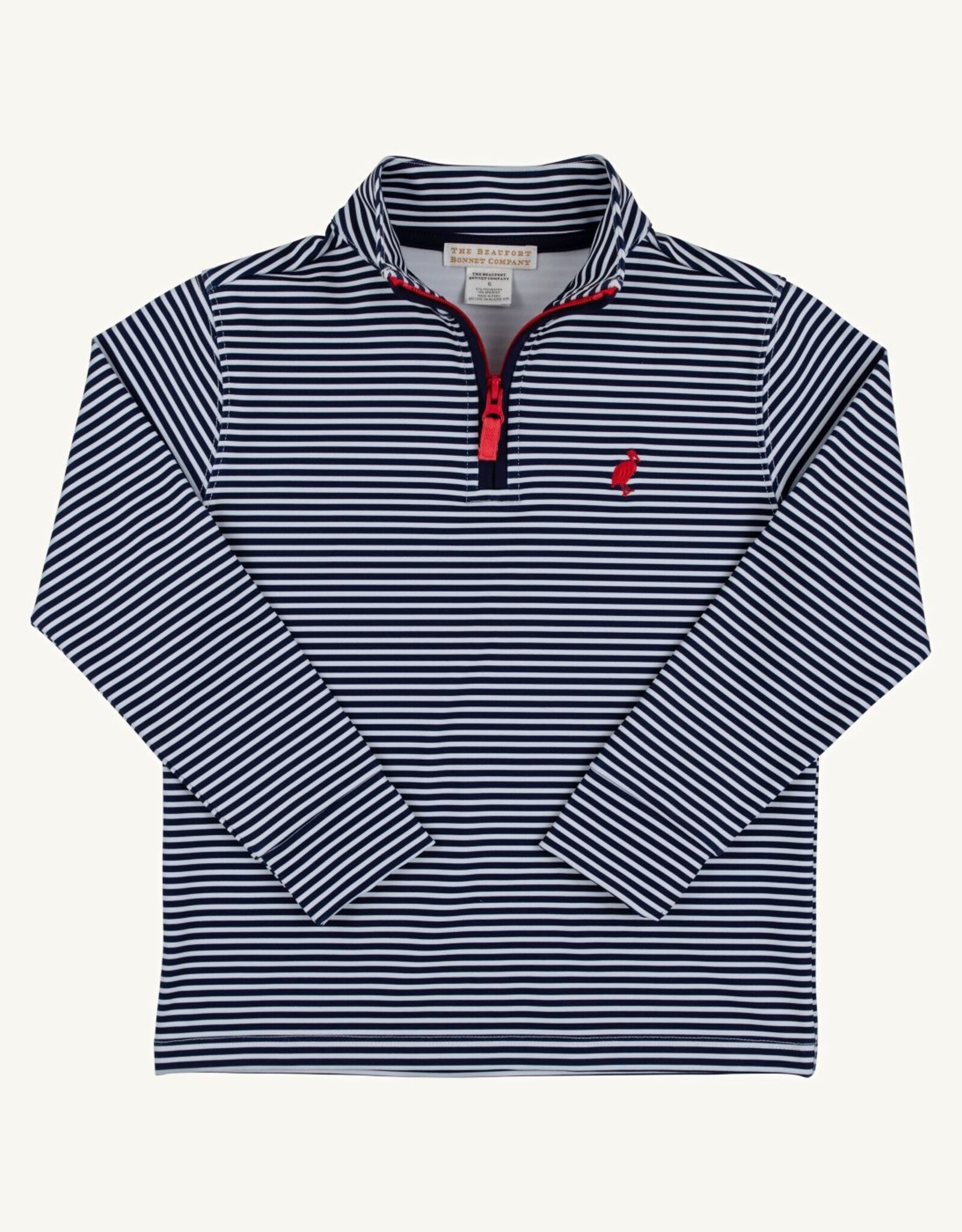 TBBC Prepletic Hayword Half Zip Nantucket Navy Stripe