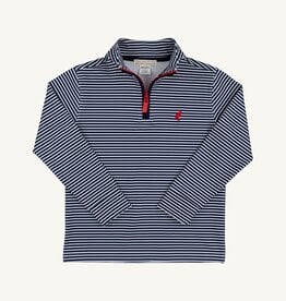 TBBC Prepletic Hayword Half Zip Nantucket Navy Stripe