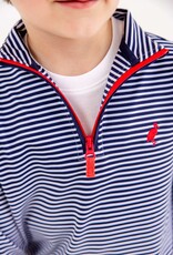 TBBC Prepletic Hayword Half Zip Nantucket Navy Stripe