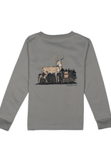 Properly Tied PT26 LS Tee Battleship Grey Deer Season