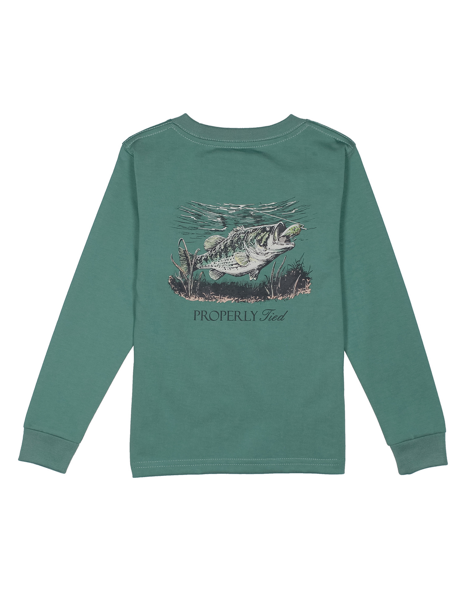Properly Tied PT26 LS Tee Marine Green Set the Hook