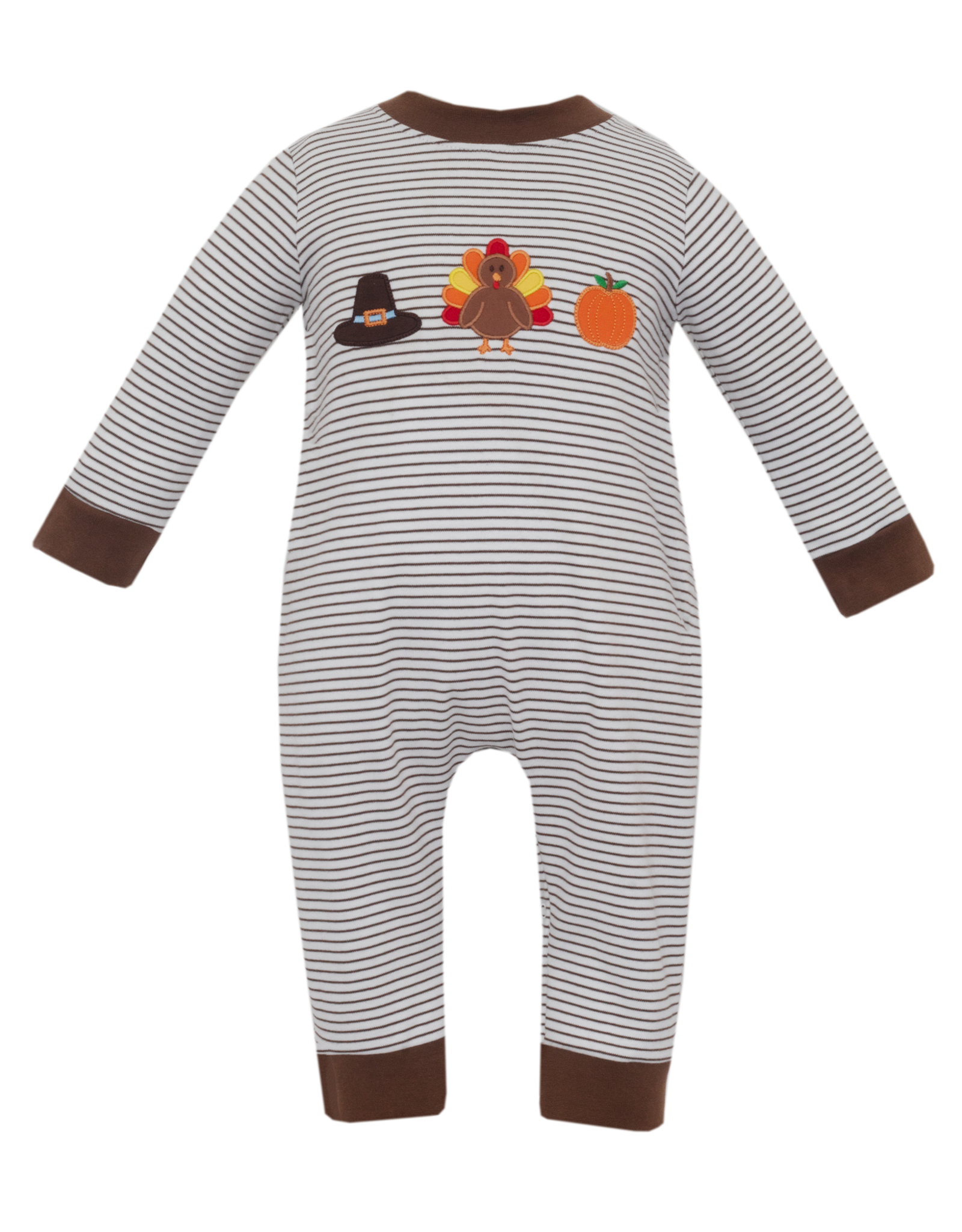 Claire and Charlie 5068H Thanksgiving Applique Romper