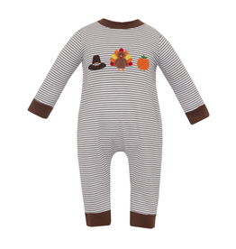 Claire and Charlie Thanksgiving Applique Romper