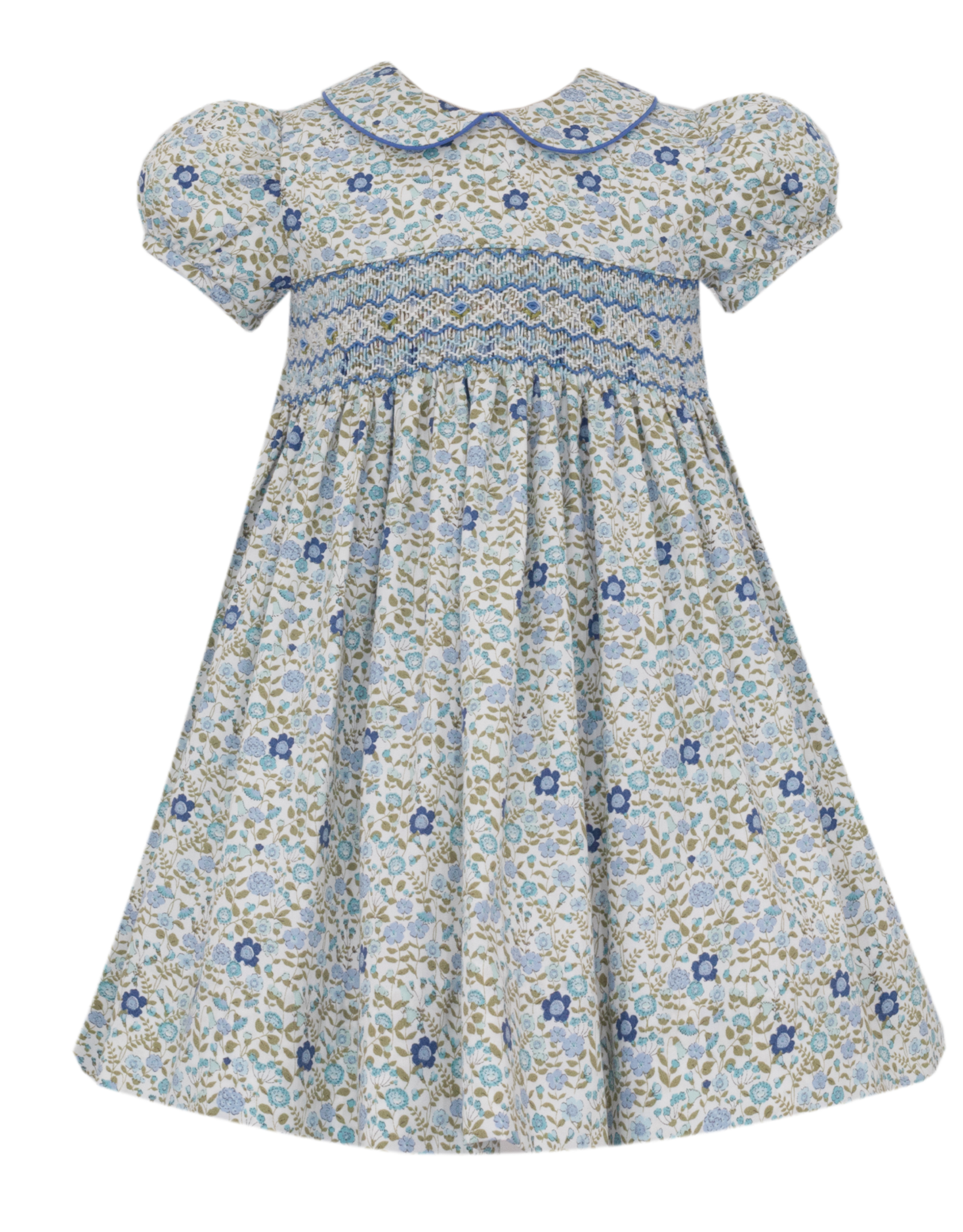 Claire and Charlie 3001D2 Navy Liberty Print Floral Float Dress