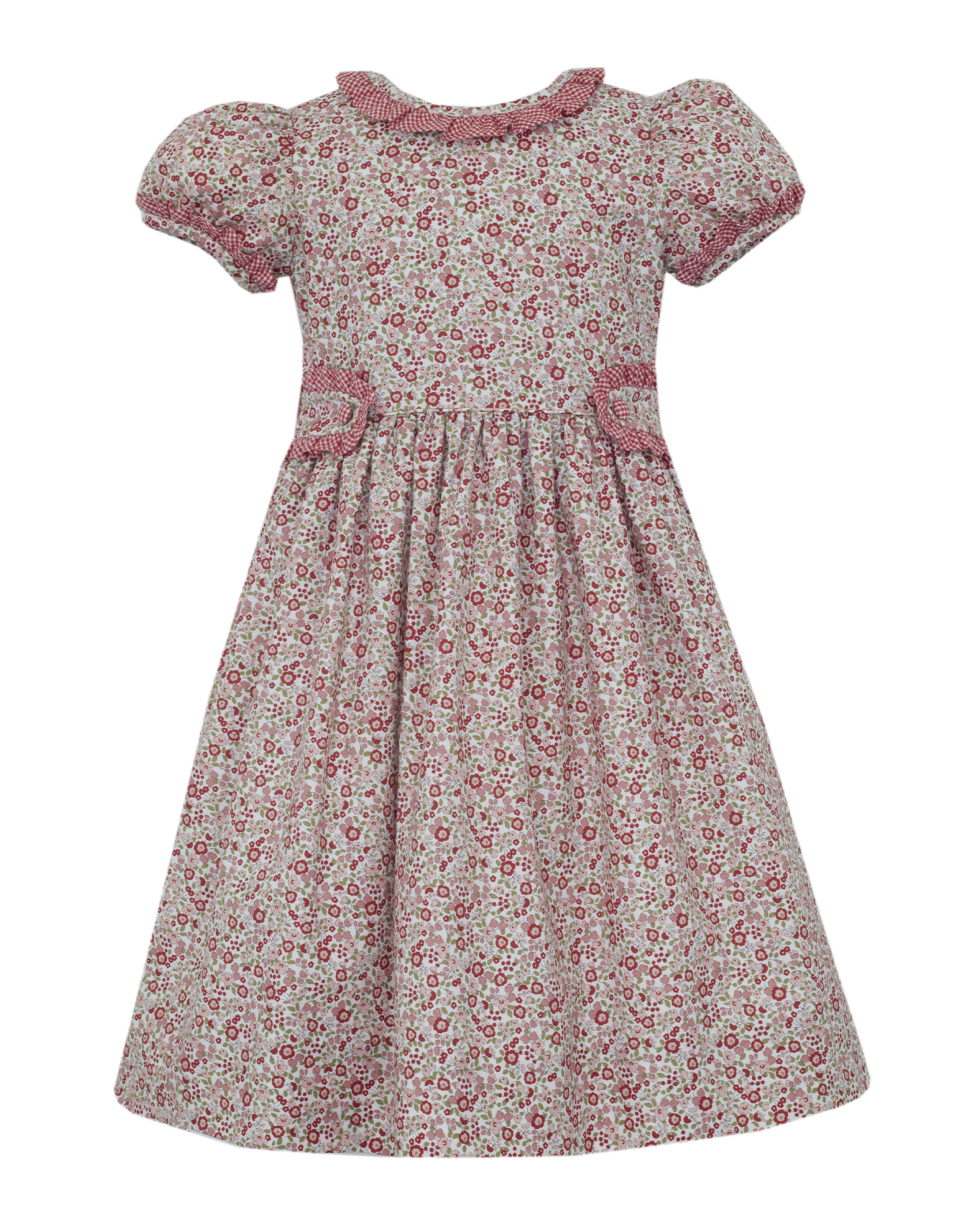 Claire and Charlie 3003D Red Floral Smocked  Float Dress
