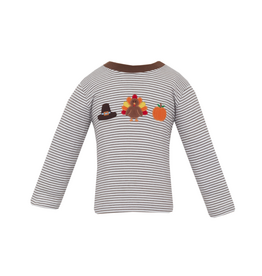Claire and Charlie Thanksgiving Applique Shirt