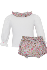 Petit Bebe 163C Smocked Floral Bloomer Set