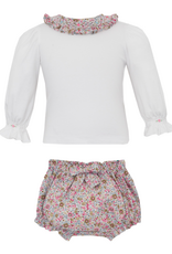 Petit Bebe 163C Smocked Floral Bloomer Set
