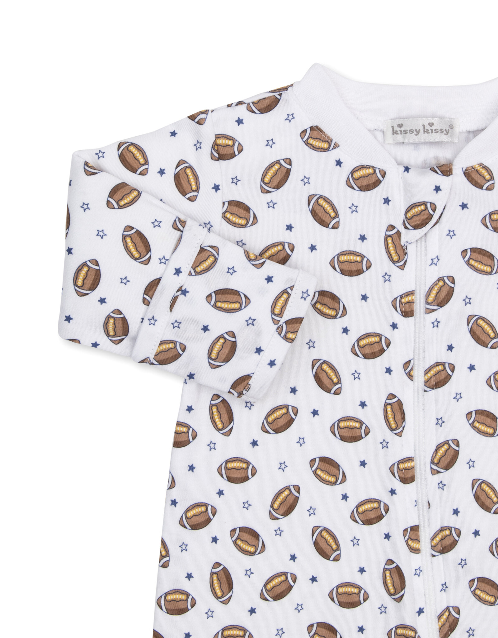 Kissy Kissy Football Season Zip Footie