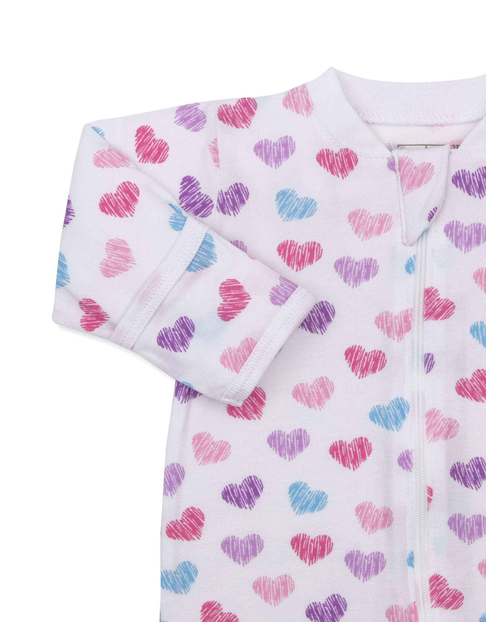 Kissy Kissy Hopeful Hearts Zip Footie