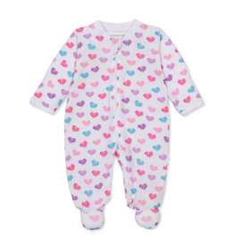 Kissy Kissy Hopeful Hearts Zip Footie