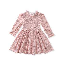 Swoon Baby Pink Floral Smock Dress
