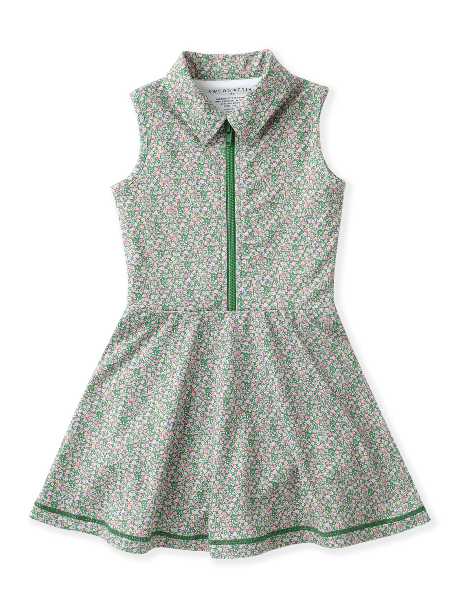 Swoon Baby 2603 Olive Ditsy Floral Tennis Dress