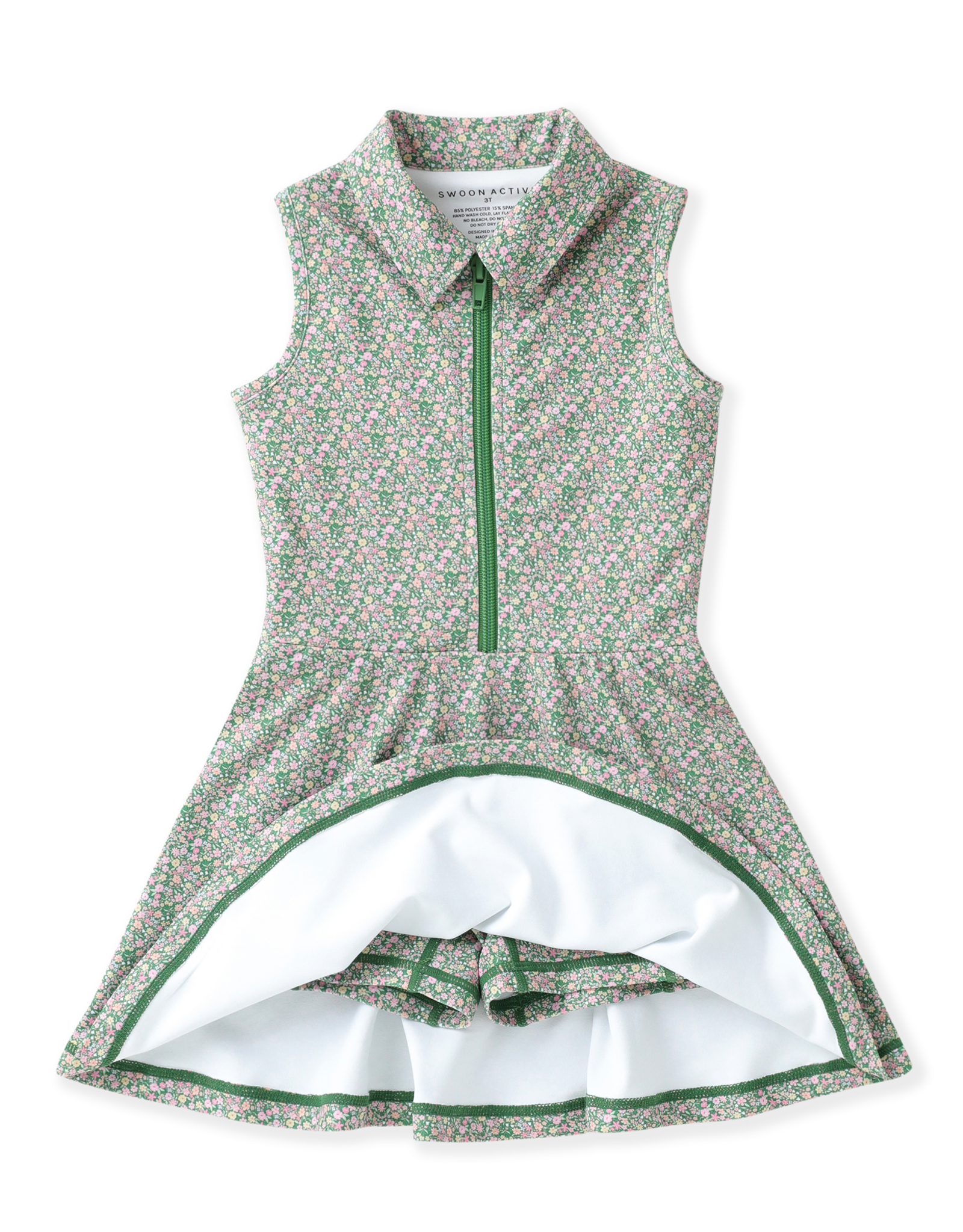 Swoon Baby 2603 Olive Ditsy Floral Tennis Dress