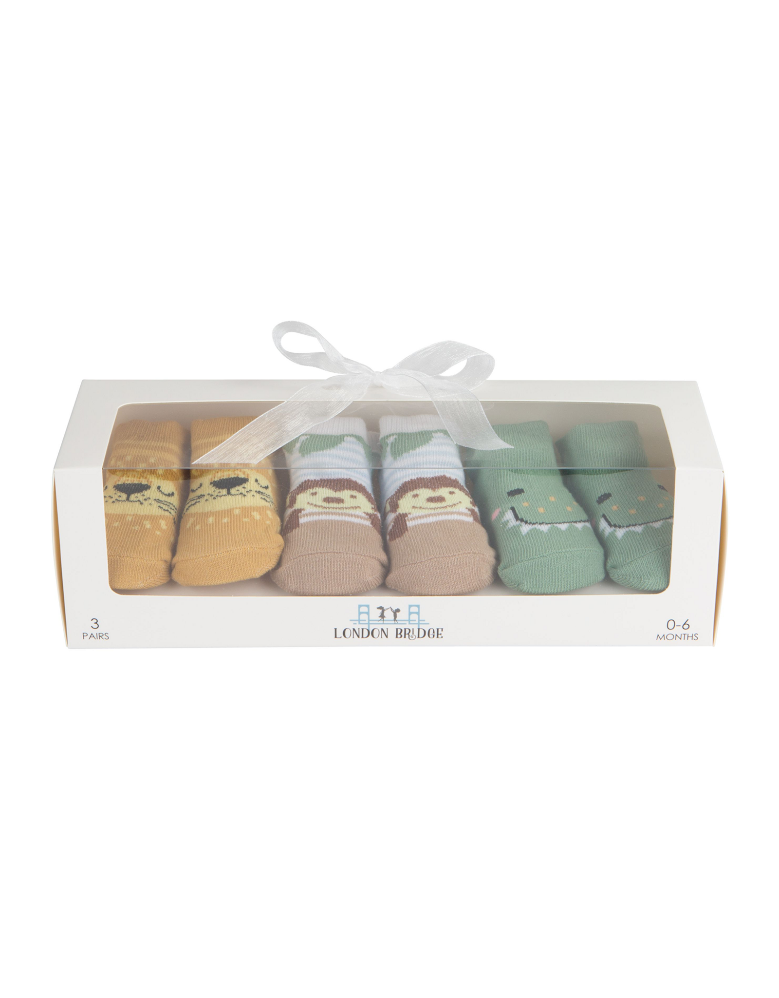 London Bridge by Maison Chic 99915 Safari Animal Socks Gift Set
